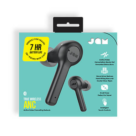 Jam Earbuds TWS ANC Wireless in-ear, Bluetooth, Black