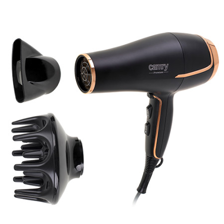 Camry Hair Dryer CR 2255 2200 W, Number of temperature settings 3, Diffuser nozzle, Black