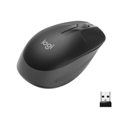 Logitech Full size Mouse M190 Wireless, Charcoal, USB