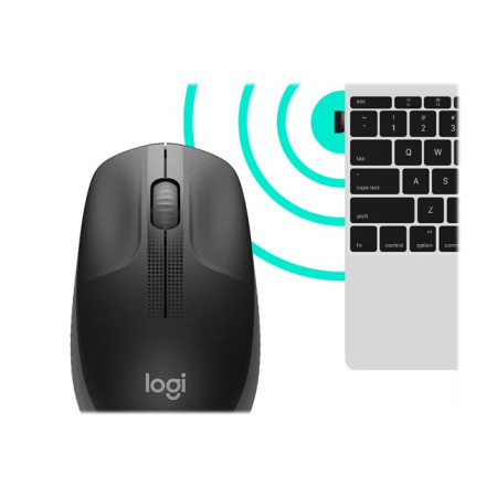 Logitech Full size Mouse M190 Wireless, Charcoal, USB