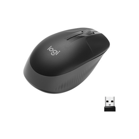 Logitech Full size Mouse M190 Wireless, Charcoal, USB