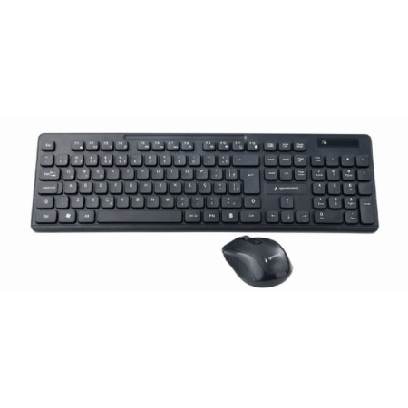 Gembird KBS-WCH-03 Keyboard and Mouse Set, Wireless, Mouse included, US, Wireless connection, Black, US, 380 g