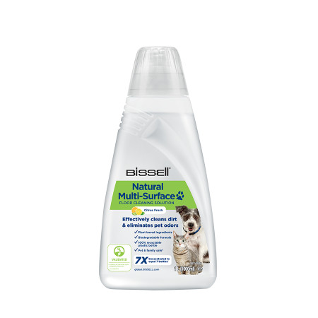 Bissell Natural Multi-Surface Pet Floor Cleaning Solution for Bissell CrossWave, SpinWave, SpinWave Robot & HydroWave machines, 