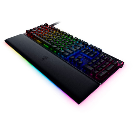 Razer Huntsman V2 Optical Gaming Keyboard Gaming keyboard, RGB LED light, US, Wired, Black, Clicky Purple Switch, Numeric keypad