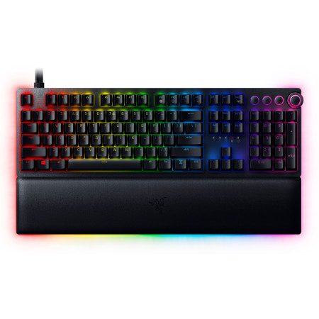 Razer Huntsman V2 Optical Gaming Keyboard Gaming keyboard, RGB LED light, US, Wired, Black, Clicky Purple Switch, Numeric keypad