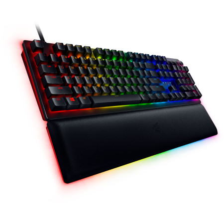 Razer Huntsman V2 Optical Gaming Keyboard Gaming keyboard, RGB LED light, US, Wired, Black, Clicky Purple Switch, Numeric keypad