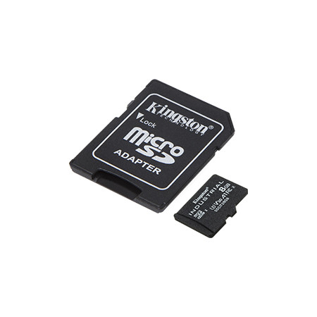 Kingston UHS-I 8 GB, microSDHC/SDXC Industrial Card, Flash memory class Class 10, UHS-I, U3, V30, A1, SD Adapter