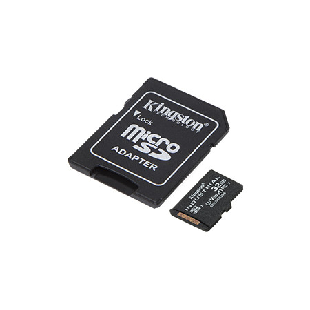 Kingston UHS-I 32 GB, microSDHC/SDXC Industrial Card, Flash memory class Class 10, UHS-I, U3, V30, A1, SD Adapter