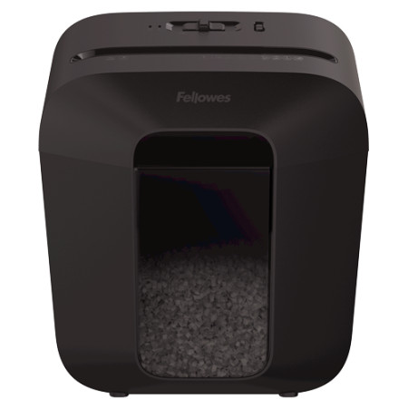 Fellowes Powershred LX25M Black, 11.5 L, Credit cards shredding, Mini-Cut Shredder, Paper handling standard/output 6 sheets per 