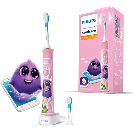 Philips Electric toothbrush HX6352/42 Rechargeable, For kids, Number of teeth brushing modes 2, Sonic technology, Pink