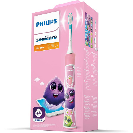 Philips Electric toothbrush HX6352/42 Rechargeable, For kids, Number of teeth brushing modes 2, Sonic technology, Pink