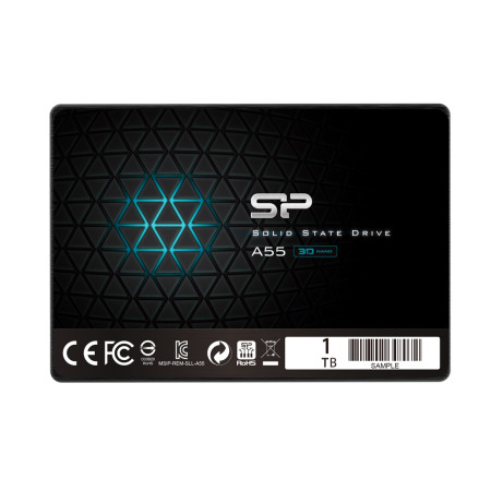 Silicon Power A55 1000 GB, SSD interface SATA, Write speed 530 MB/s, Read speed 560 MB/s