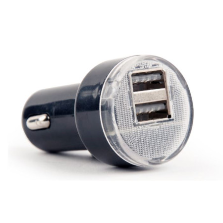 EnerGenie 2-port USB car charger EG-U2C2A-CAR-02 Black, 2.1 A