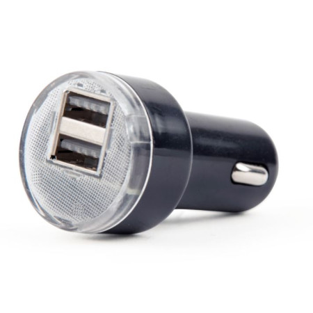 EnerGenie 2-port USB car charger EG-U2C2A-CAR-02 Black, 2.1 A