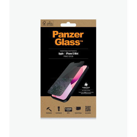 PanzerGlass Apple, iPhone 13 Mini, Tempered glass, Black, Privacy Screen Protector