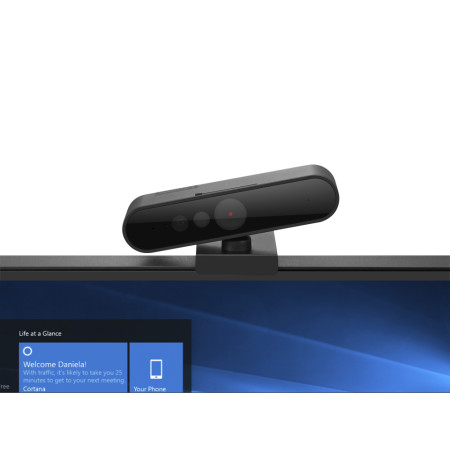 Lenovo Webcam 500 FHD Black, Pixel perfect high definition FHD 1080P video with 1/2.9 inch RGB sensor size. Effortless automatic