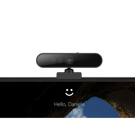 Lenovo Webcam 500 FHD Black, Pixel perfect high definition FHD 1080P video with 1/2.9 inch RGB sensor size. Effortless automatic