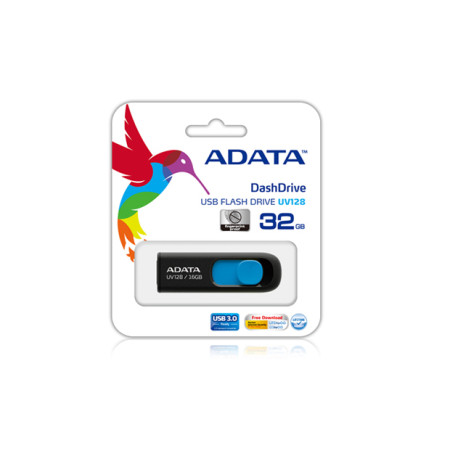 ADATA UV128 64 GB, USB 3.0, Black/Blue