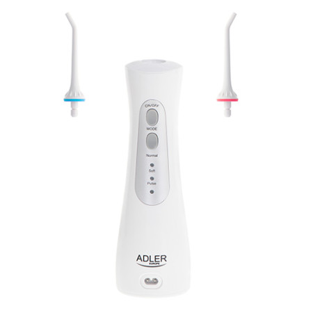 Adler Travel Oral Irrigator AD 2176 Oral irrigator, 150 ml, Number of heads 2, White, Number of teeth brushing modes 3