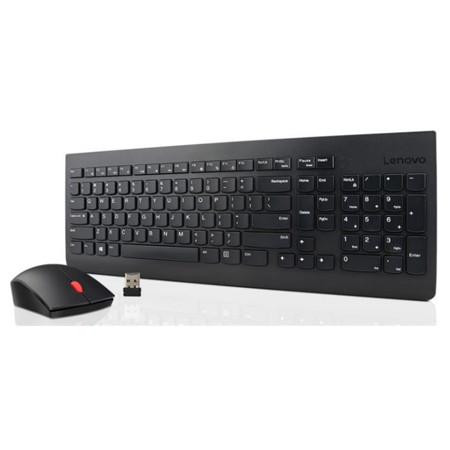 Lenovo Essential Wireless Keyboard and Mouse Combo - US English with Euro symbol Black