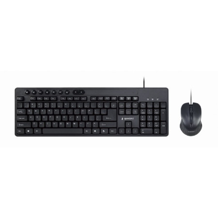 Gembird Multimedia desktop set KBS-UM-04 USB Keyboard, Wired, Mouse included, US, Black