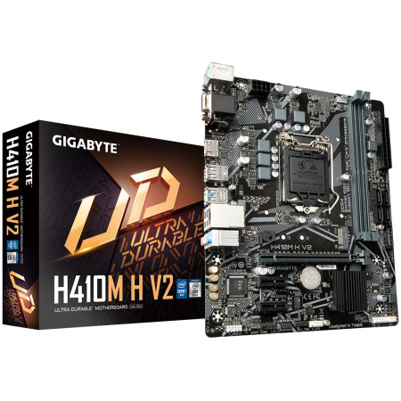 Gigabyte H410M H V2 1.0 M/B Processor family Intel, Processor socket LGA1200, DDR4 DIMM, Memory slots 2, Supported hard disk dri