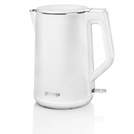 Gorenje Kettle K15DWW Electric, 2200 W, 1.5 L, Plastic + metal, 360 rotational base, White