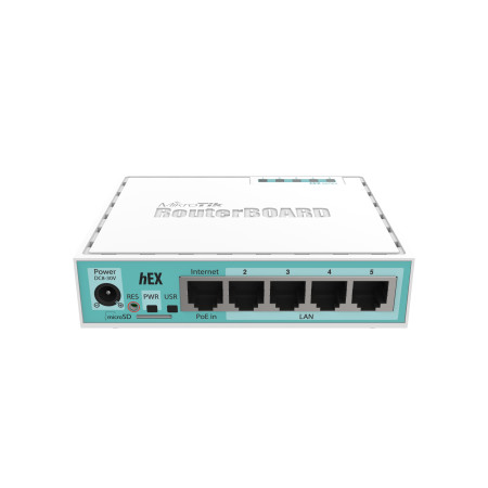 Mikrotik Wired Ethernet Router (No Wifi) RB750Gr3, hEX, Dual Core 880MHz CPU, 256MB RAM, 16 MB (MicroSD), 5xGigabit LAN, USB, PC