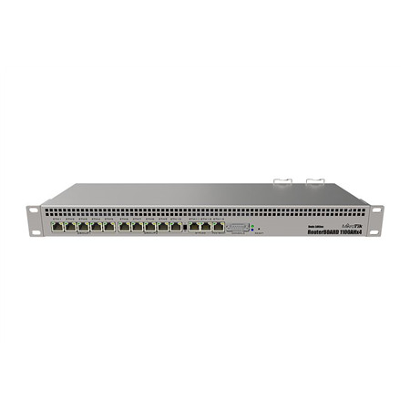 Mikrotik Wired Ethernet Router RB1100AHx4 Dude Edition, 1U Rackmount, Quad core 1.4GHz CPU, 1 GB RAM, 128 MB, 60GB M.2 SSD inclu