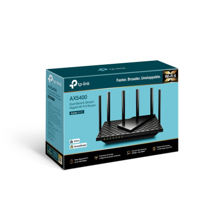 TP-LINK Dual-Band Wi-Fi 6 Router Archer AX72 802.11ax, 10/100 Mbit/s, Ethernet LAN (RJ-45) ports 3, MU-MiMO No, Antenna type 4x 