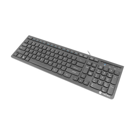 Natec Keyboard Discus 2 Slim Wired, US Layout, USB 2.0, Black