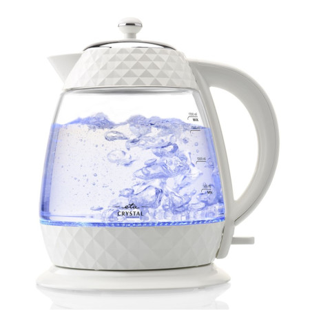 ETA Crystal Kettle ETA315490010 Electric, 2200 W, 1.7 L, Glass, 360 rotational base, Glass/White