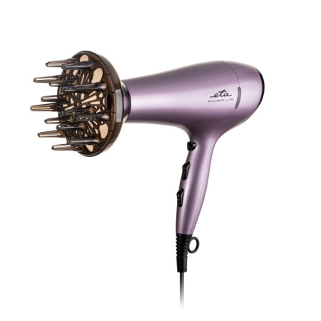 ETA Hair Dryer ETA431990000 Rosalia 2200 W, Number of temperature settings 3, Ionic function, Diffuser nozzle, Purple