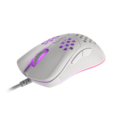 Genesis Gaming Mouse Krypton 555 Wired, 8000 DPI, USB 2.0, White