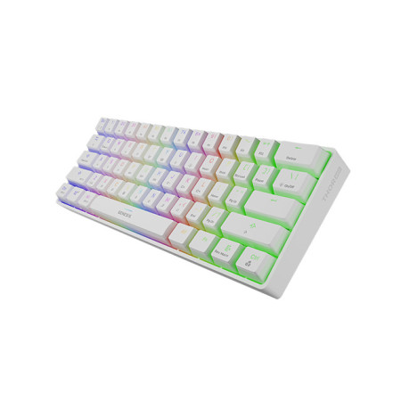 Genesis THOR 660 RGB Gaming keyboard, RGB LED light, US, White, Wireless/Wired, Wireless connection, Gateron Red Switch