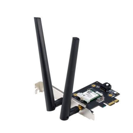 Asus AX1800 Dual-Band Bluetooth 5.2 PCIe Wi-Fi Adapter PCE-AX1800 802.11ax, 574+1201 Mbit/s, MU-MiMO Yes, No mobile broadband, A