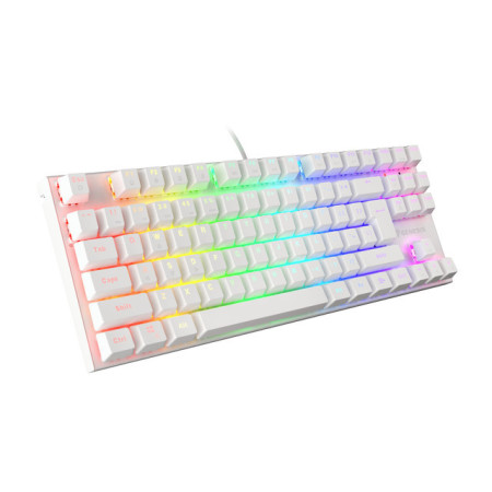 Genesis THOR 303 TKL Gaming keyboard, RGB LED light, US, White, Wired, Brown Switch