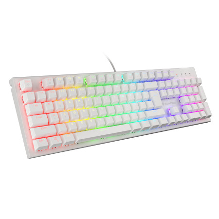 Genesis THOR 303 Gaming keyboard, RGB LED light, US, White, Wired, Brown Switch