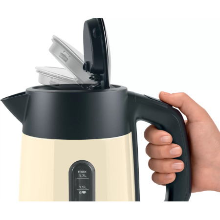 Bosch Kettle TWK4P437 Electric, 2400 W, 1.7 L, Stainless steel, Beige