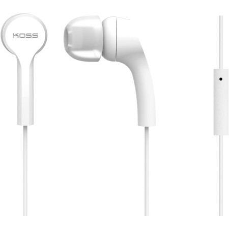 Koss Headphones KEB9iW Wired, In-ear, Microphone, White