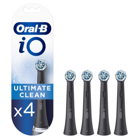 Oral-B Toothbrush replacement iO Ultimate Clean Heads, For adults, Number of brush heads included 4, Black