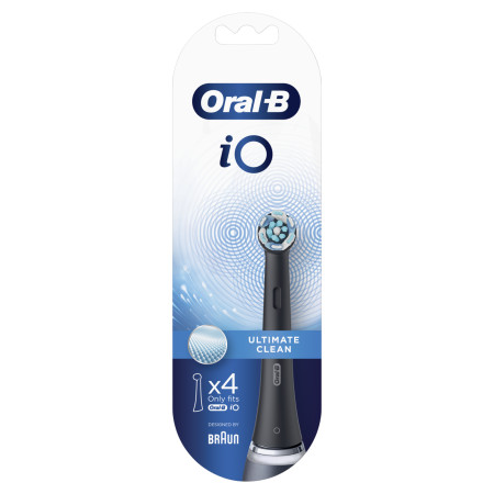 Oral-B Toothbrush replacement iO Ultimate Clean Heads, For adults, Number of brush heads included 4, Black