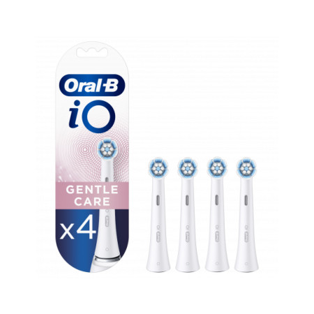 Oral-B Toothbrush replacement iO Gentle Care Heads, For adults, Number of brush heads included 4, White