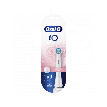 Oral-B Toothbrush replacement iO Gentle Care Heads, For adults, Number of brush heads included 4, White