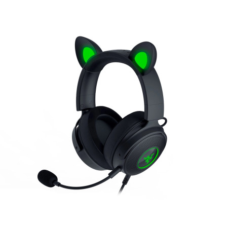 Razer Wired, Over-Ear, Black, Gaming Headset, Kraken V2 Pro, Kitty Edition