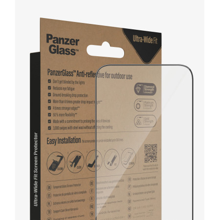 PanzerGlass Screen protector, Apple, iPhone 14 Pro Max, Glass, Clear, Anti-Reflective