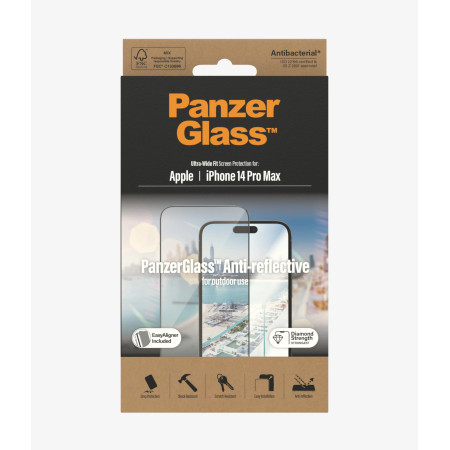 PanzerGlass Screen protector, Apple, iPhone 14 Pro Max, Glass, Clear, Anti-Reflective