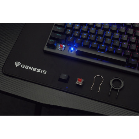 Genesis THOR 303 TKL, Mechanical Gaming Keyboard, RGB LED light, US, Black, Wired, USB Type-A