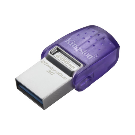 Kingston DataTraveler DT Micro Duo 3C 256 GB, USB Type-C and Type-A, Purple