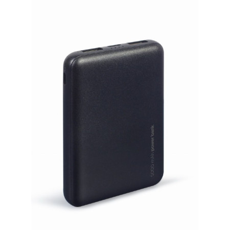 Gembird Power Bank PB05-02 5000 mAh, Black, 10 W